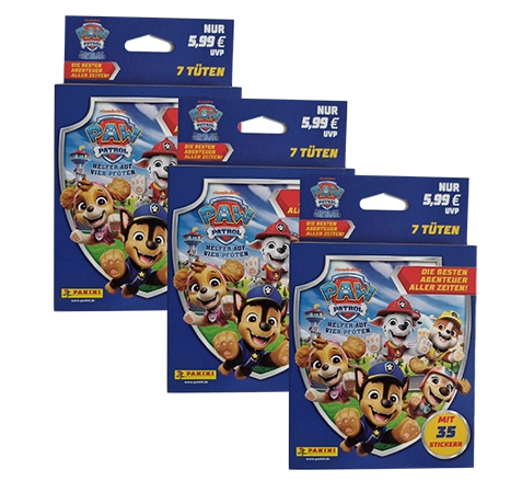 Panini Paw Patrol Sticker Blister – Air Rescue – 3×Blister (21 Stickertüten)