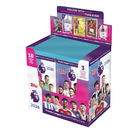 Topps Premier League Trading Cards 2025/26 Display | 28 Booster mit 280 Karten