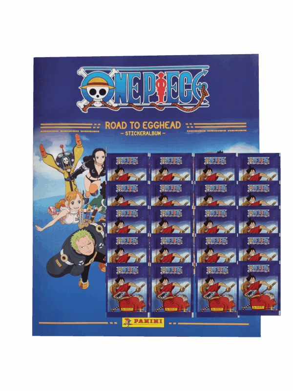 Panini One Piece Sticker Road to Egghead Album + 20 Stickertüten