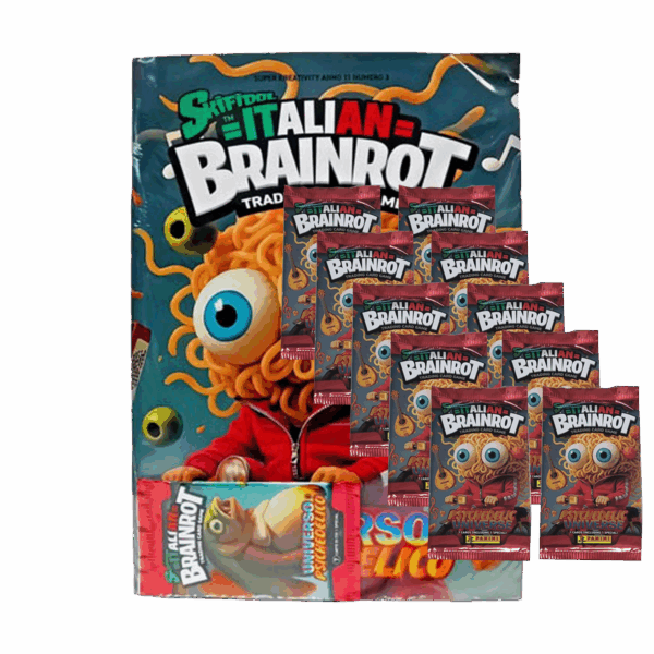 Panini Skifidol Italian Brainrot Trading Cards Bundle | Starterpack + 10 Booster (2025)