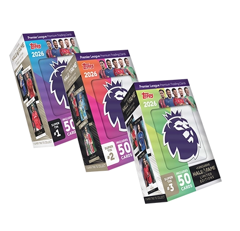 Topps Premier League Trading Cards 2025/26 Super Tin Set Hall of Fame (alle 3 Tins)