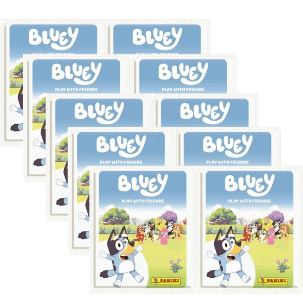 Panini Bluey Sticker 10 Tüten – Bundle 2025 mit 50 Stickern