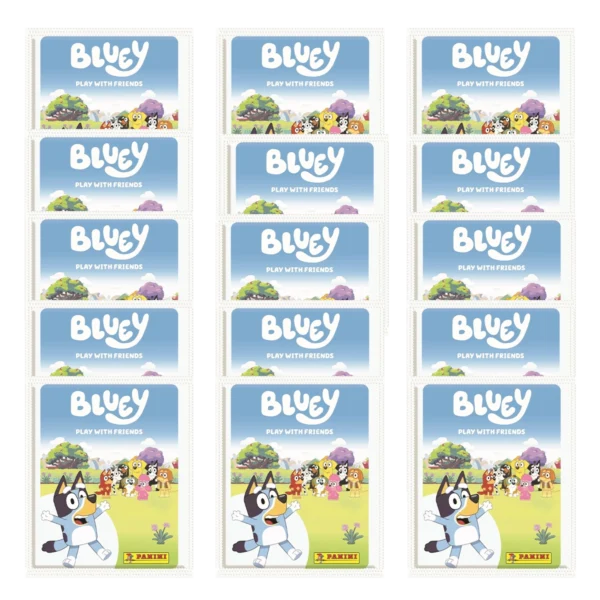 Panini Bluey Sticker 15 Tüten – Bundle 2025 mit 75 Stickern