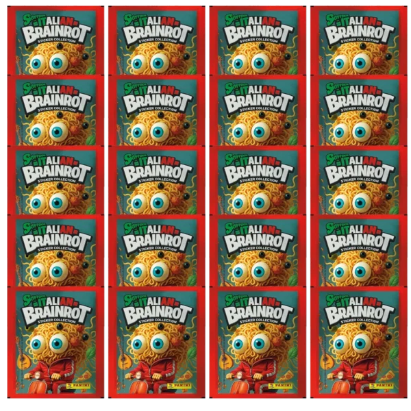 Panini Skifidol Italian Brainrot Sticker 2025 – 20 Tüten | 100 Sticker Bundle