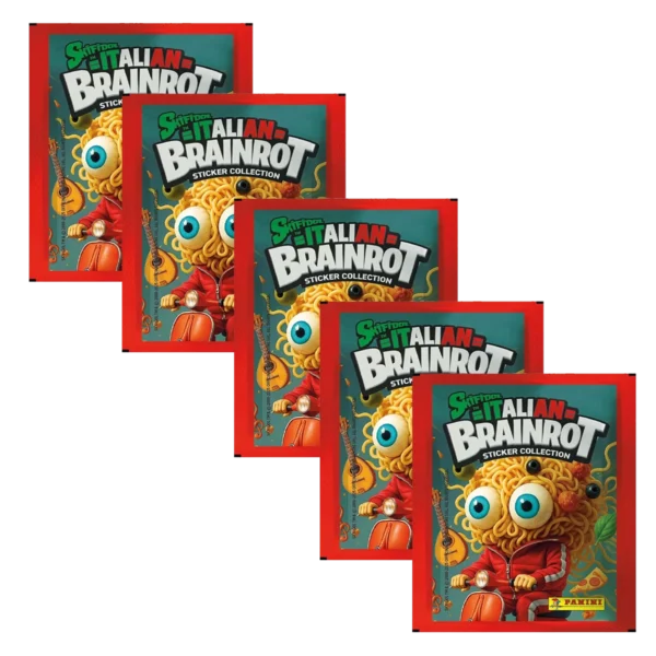 Panini Skifidol Italian Brainrot Sticker 2025 – 5 Tüten mit 25 Stickern
