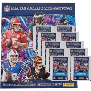 Panini NFL Sticker & Cards 2025 Bundle | Album + 10 Tüten
