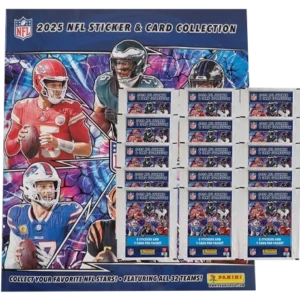 Panini NFL Sticker & Cards 2025 Bundle | Album + 15 Tüten