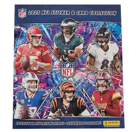 Panini NFL Sticker & Cards 2025 Album | 72 Seiten + Cardholder