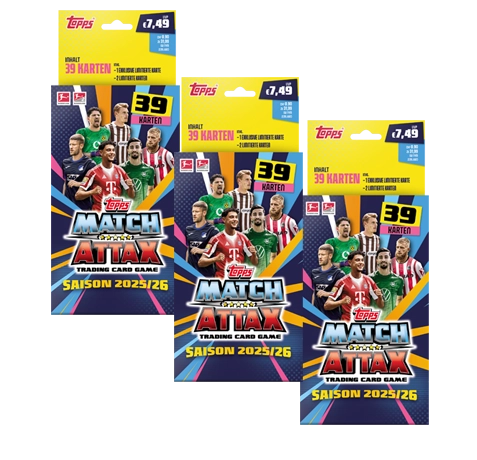 Topps Match Attax Bundesliga 2025/26 | 3 ECO Blister Bundle Vorverkauf