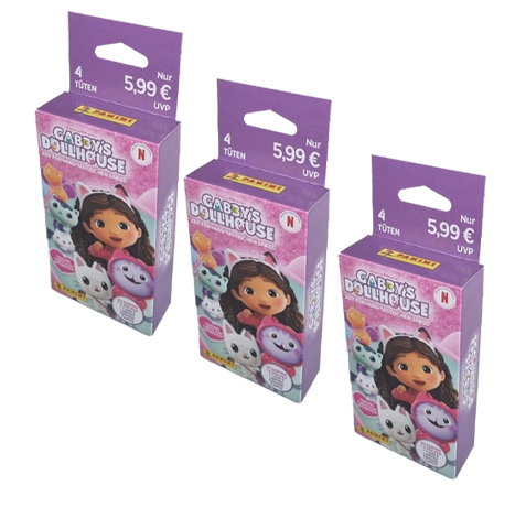 Panini Gabbys Dollhouse Trading Cards | 3× ECO Blister (Bundle)