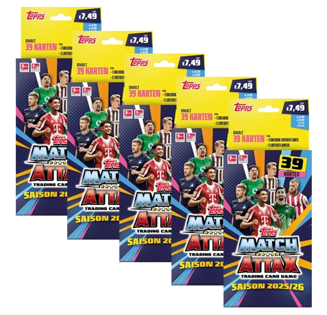 Topps Match Attax Bundesliga 2025/26 | 5x ECO Pack Blister