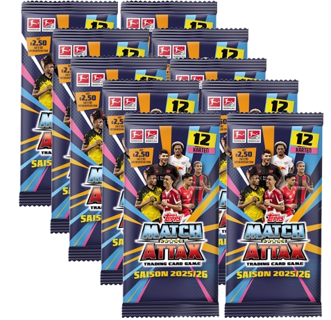 Topps Match Attax Bundesliga 2025/26 | 10x Booster | jetzt vorbestellen