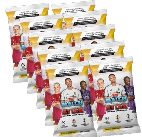 Topps Match Attax Champions League 2025/26 Booster Bundle (10 Stück) | Vorverkauf