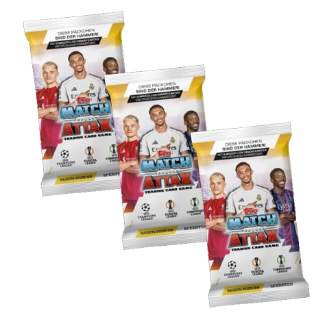 Topps Match Attax Champions League 2025/26 Booster Bundle (3 Stück) | Vorverkauf