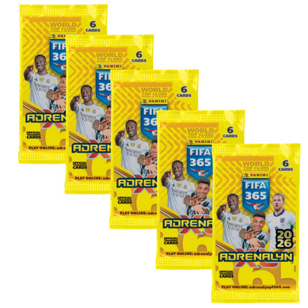 Panini FIFA 365 2026 Adrenalyn XL – 5 Booster (30 Karten) – ~3 % günstiger