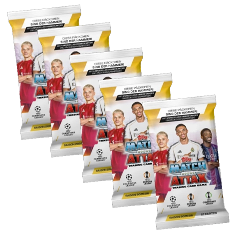 Topps Match Attax Champions League 2025/26 Booster Bundle (5 Stück) | Vorverkauf
