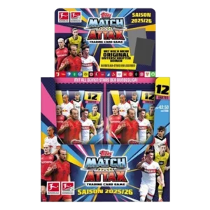 „Topps Match Attax Bundesliga 2025/26 Display mit 36 Boostern – Vorverkauf bei Sticker-und-co.de“