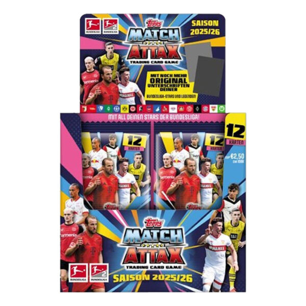 „Topps Match Attax Bundesliga 2025/26 Display mit 36 Boostern – Vorverkauf bei Sticker-und-co.de“