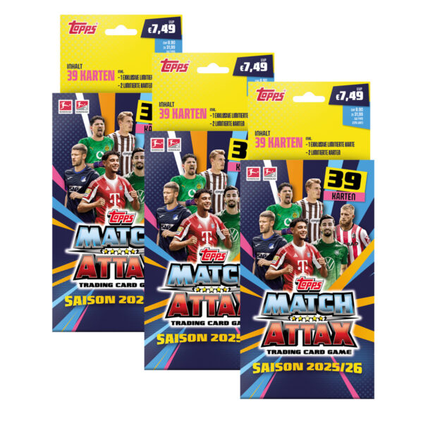 Topps Match Attax Bundesliga 2025/26 | 3 ECO Blister Bundle Vorverkauf