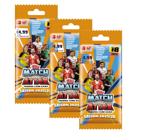 Topps Match Attax Bundesliga 2025/26 | 3x Power Pack Booster