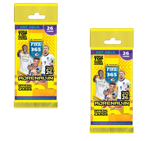 Panini FIFA 365 2026 Adrenalyn XL – 2 Fat Packs (Bundle) | 52 Karten