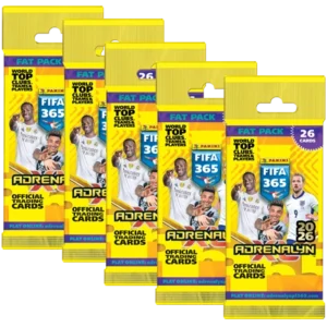 Panini FIFA 365 2026 Adrenalyn XL – 5 Fat Packs (Bundle) | 130 Karten