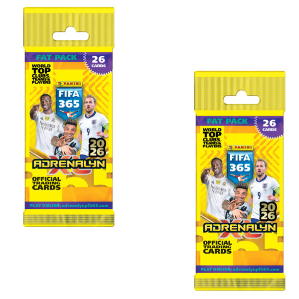 Panini FIFA 365 2026 Adrenalyn XL – 2 Fat Packs (Bundle) | 52 Karten