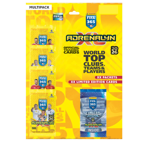 Panini FIFA 365 2026 Adrenalyn XL Multipack – 6 Booster + 1 Limited Edition