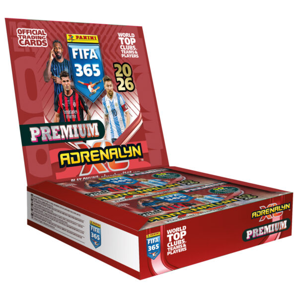 Panini FIFA 365 2026 Adrenalyn XL Premium Pack Display – 10 Packs (100 Karten)