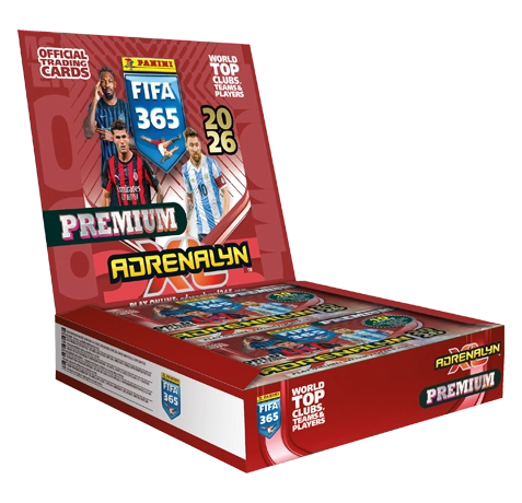 Panini FIFA 365 2026 Adrenalyn XL Premium Pack Display – 10 Packs (100 Karten)