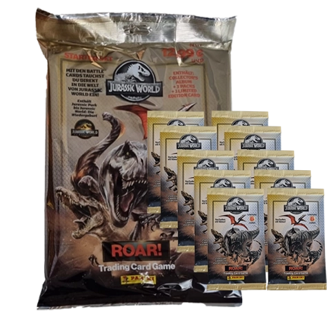 Panini Jurassic World ROAR – Starter + 10 Booster | Bundle