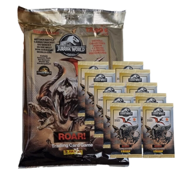 Panini Jurassic World ROAR – Starter + 10 Booster | Bundle