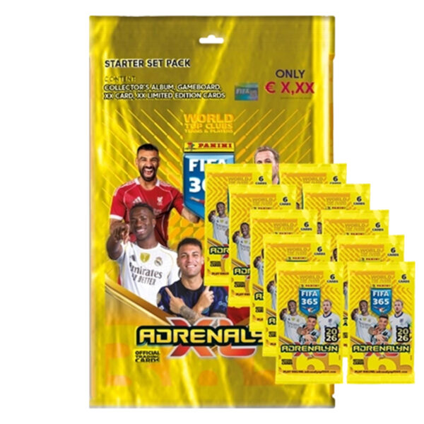 Panini FIFA 365 2026 Adrenalyn XL – Starterpack + 10 Booster | ~5–6 % günstiger