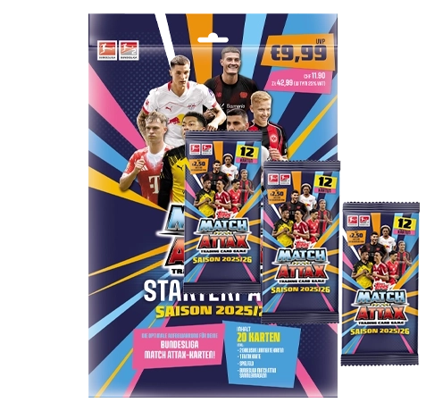 Topps Match Attax Bundesliga 2025/26 | 1x Starterpack + 3x Booster | jetzt vorbestellen