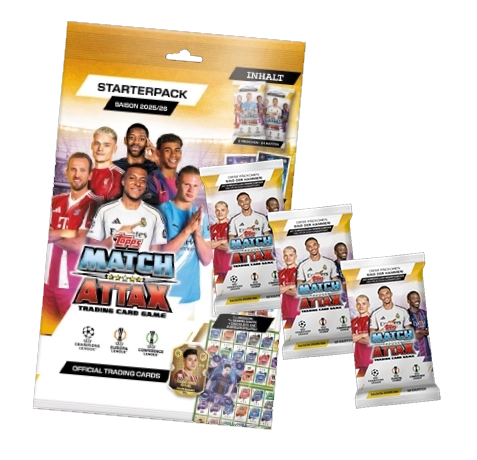 Topps Match Attax Champions League 2025/26 | 1x Starterpack + 3x Booster