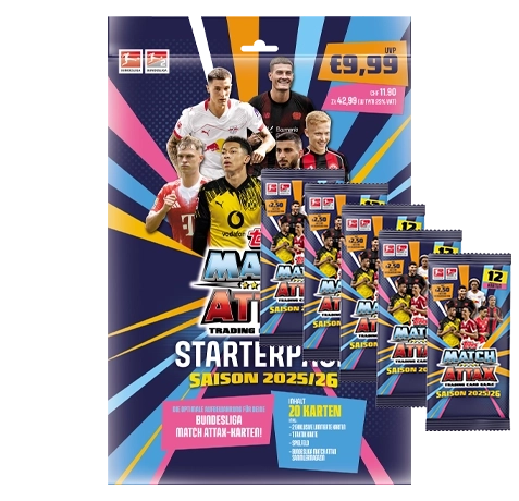 Topps Match Attax Bundesliga 2025/26 | 1x Starterpack + 5x Booster | jetzt vorbestellen