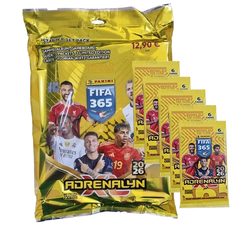 Panini FIFA 365 2026 Adrenalyn XL | Starterpack + 5 Booster (Bundle)