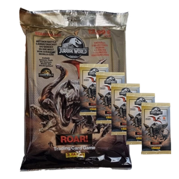 Panini Jurassic World ROAR – Starter + 5 Booster | Bundle
