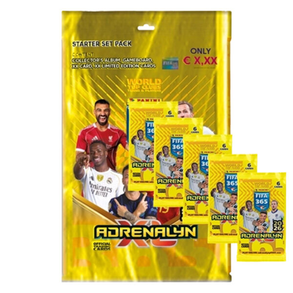 Panini FIFA 365 2026 Adrenalyn XL – Starterpack + 5 Booster | ca. 4 % günstiger