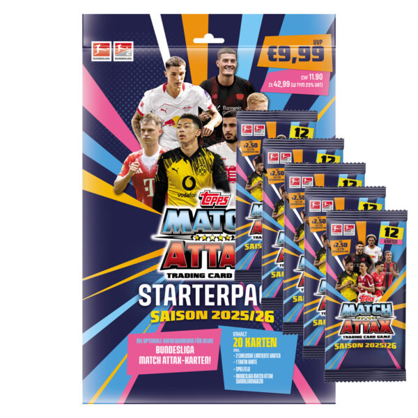 Topps Match Attax Bundesliga 2025/26 | 1x Starterpack + 5x Booster | jetzt vorbestellen