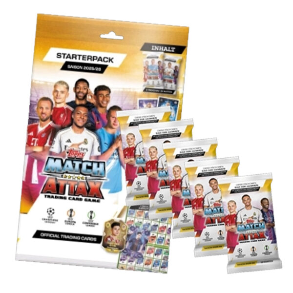 Topps Match Attax Champions League 2025/26 Starterpack + 5 Booster | Vorverkauf