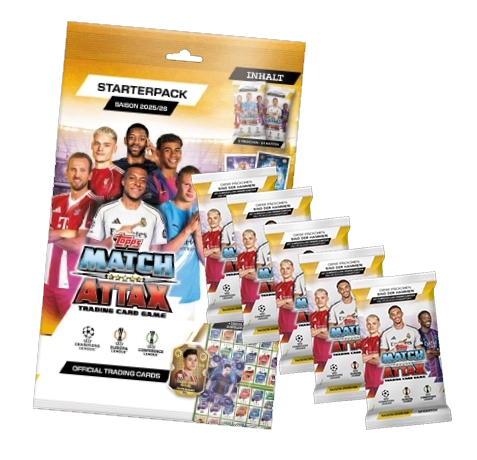 Topps Match Attax Champions League 2025/26 Starterpack + 5 Booster | Vorverkauf
