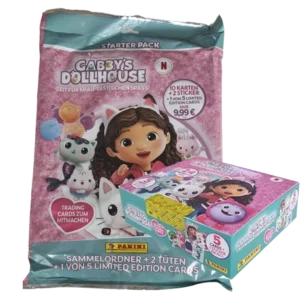 Panini Gabbys Dollhouse Trading Cards | Starterpack + Display (Bundle)