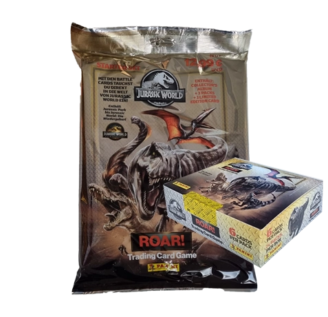 Panini Jurassic World ROAR! Bundle – Starter + 24er Display | Versandfrei