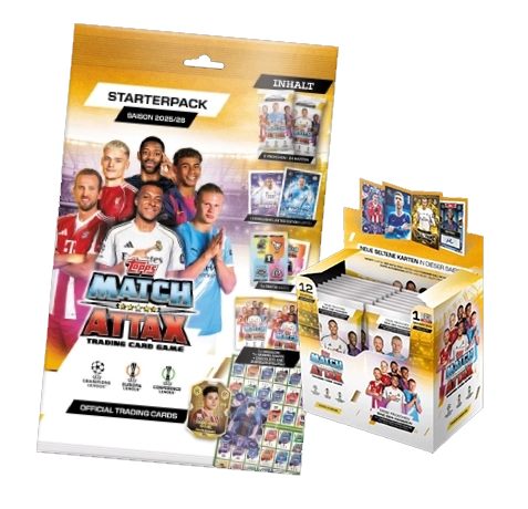 Topps Match Attax Champions League 2025/26 Starterpack + Display Bundle | Vorverkauf ab 19.09.
