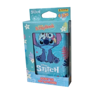 Panini Stitch Sticker Super ScrapBook | Pocket Tin Türkis | 7 Stickertüten | 35 Sticker