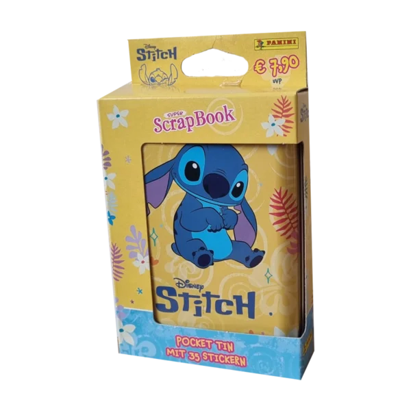 Panini Stitch Sticker Pocket Tin 2025 Gelb – 7 Stickertüten | Disney Sticker