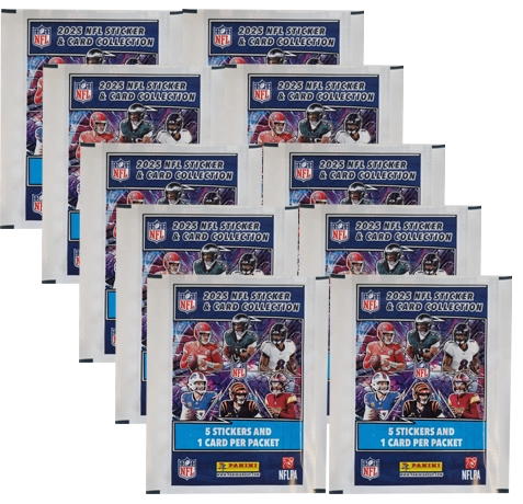 Panini NFL Sticker & Cards 2025 | 10x Stickertüten