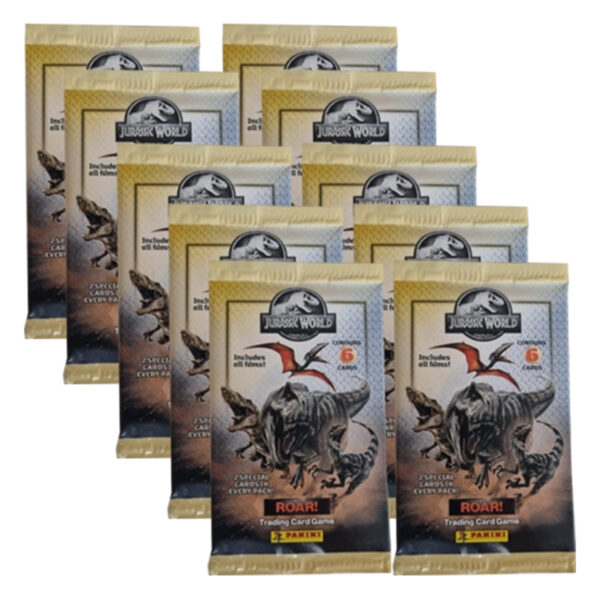 Panini Jurassic World ROAR – 10× Booster | Sticker-und-co