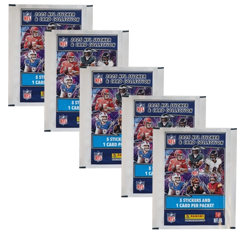 Panini NFL Sticker & Cards 2025 | 5 Stickertüten